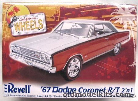 Revell 1/24 1967 Dodge Coronet R/T Stock or Custom, 85-2017 plastic model kit